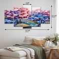 thumbnail image 4 of Designart "Mosaic Meadows Pink Blue Hydrangea" Floral Metal Wall Décor Set, 4 of 5