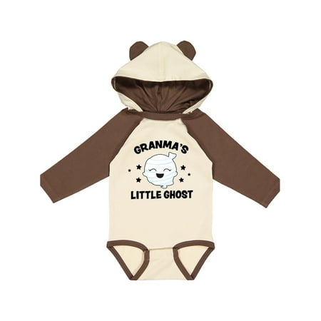 

Inktastic Cute Granma s Little Ghost with Stars Gift Baby Girl Long Sleeve Bodysuit