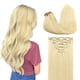 thumbnail image 1 of Extensiones de cabello GOO GOO Clip en cabello humano real de 22 pulgadas y 120 g, 1 of 9