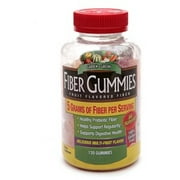 Garden Greens Fiber Gummies Fruit Flavored Fiber Dietary Supplement 120 Each (Pack of 6)