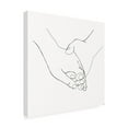thumbnail image 2 of Canvas Wall Art - Line and Brush 'Holding Hands 4' Wall Art for Living Room, Bedroom, or Office Décor by Trademark Fine Art - 18 x 18 Inches, 2 of 4
