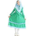 thumbnail image 4 of EnJoCho 2PCS Musli𝗆 Prayer Dress for Girls Jilbab Burka Abaya Hijab Dress Khimar Full Cover Lace Ramadan Islami𝖼 𝖣ubai Outfit, 4 of 8