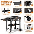thumbnail image 5 of Enyopro Portable 2-Burner Gas Grill, 573 Sq. In. 30,000 BTU Flat Top Propane Grill with Side Shelves, Ideal for BBQ, Patio, Camping, and Tailgating, 5 of 10
