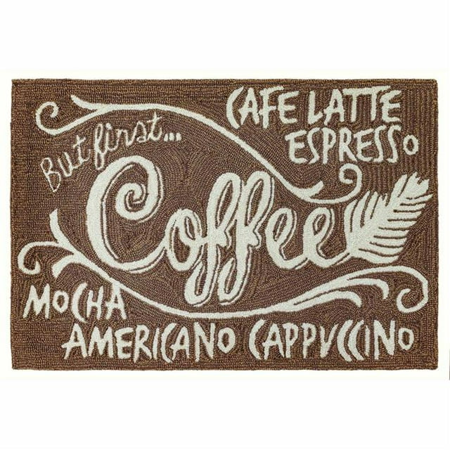 Trans-Ocean Imports FTP23429719 24 x 36 in. Liora Manne Frontporch Coffee Indoor & Outdoor Rug Hand Tufted Rectangular Rug - Espresso