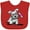Red, variant on Inktastic Schnauzer With Heart Boys or Girls Baby Bib