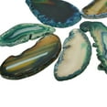 thumbnail image 3 of 6 discos de cristal de cuarzo pulido hechos de geodas de ágata como colgantes para el verde, 3 of 7