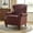 Burgundy, variant on Traditional Genuine Leather Push Back Wingback Recliner Chair Tufted with Nailhead Trims and Solid Wood Legs for Living Room Brown