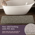 thumbnail image 4 of Lavish Home 58x24 Memory Foam Bath Mat with Plush Chenille Shag (Gray), 4 of 6
