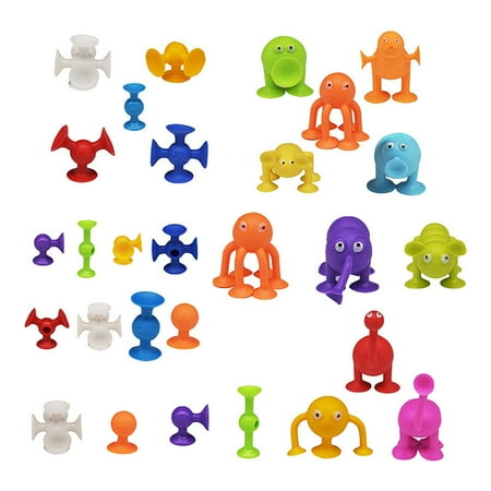 Ourlova Variety Splicing Sucker Toys Kit Soft Silicone Building Blocks ...