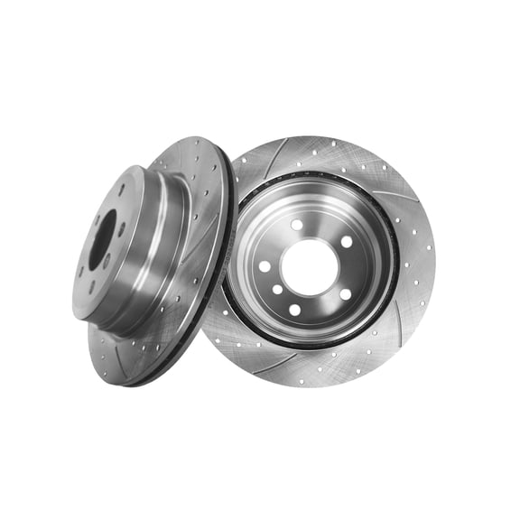 Rear 300mm Drilled Slotted Brake Disc Rotors For 2007-2013 BMW 328I