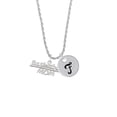thumbnail image 2 of Delight Jewelry Silvertone Basketball Mom Silvertone Script Initial Disc - F - Charm Necklace, 20"+3", 2 of 4