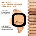 thumbnail image 6 of Khasana Pressed Powder, Dual Wet & Dry Foundation, Vitamin E & C Infused, Apply Wet for Maximum Coverage or Dry for Finishing, Matte Poreless, Setting Makeup, Flawless Finish #1 Light Beige, 6 of 6
