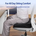 thumbnail image 3 of Cojín de asiento YOUFI grande de piel sintética viscoelástica de 10 cm de grosor, 3 of 7