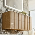 thumbnail image 3 of Eviva Lumber 44 Inch Wall Mount Solid Oak Vanity with Solid Surface Integrated Sink, 3 of 5