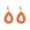 Orange, variant on Brown Boho Drop Earrings For Women Teardrop Lightweight Statement Bead Dangle Handmade Earrings Elegant Fashion Jewelry