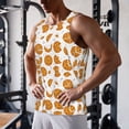 thumbnail image 5 of Gukieu Yellow Biscuit Print Men's Quick Dry Fitness Vest, Round Neck Sleeveless Fitness Bodybuilding Top-Medium, 5 of 7