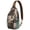 Wilderness Big, variant on Wilderness Bigfoot Survival Sling Backpack for Men Women, Funny Sasquatch Travel Crossbody Bag for Outdoor Hiking and Camping