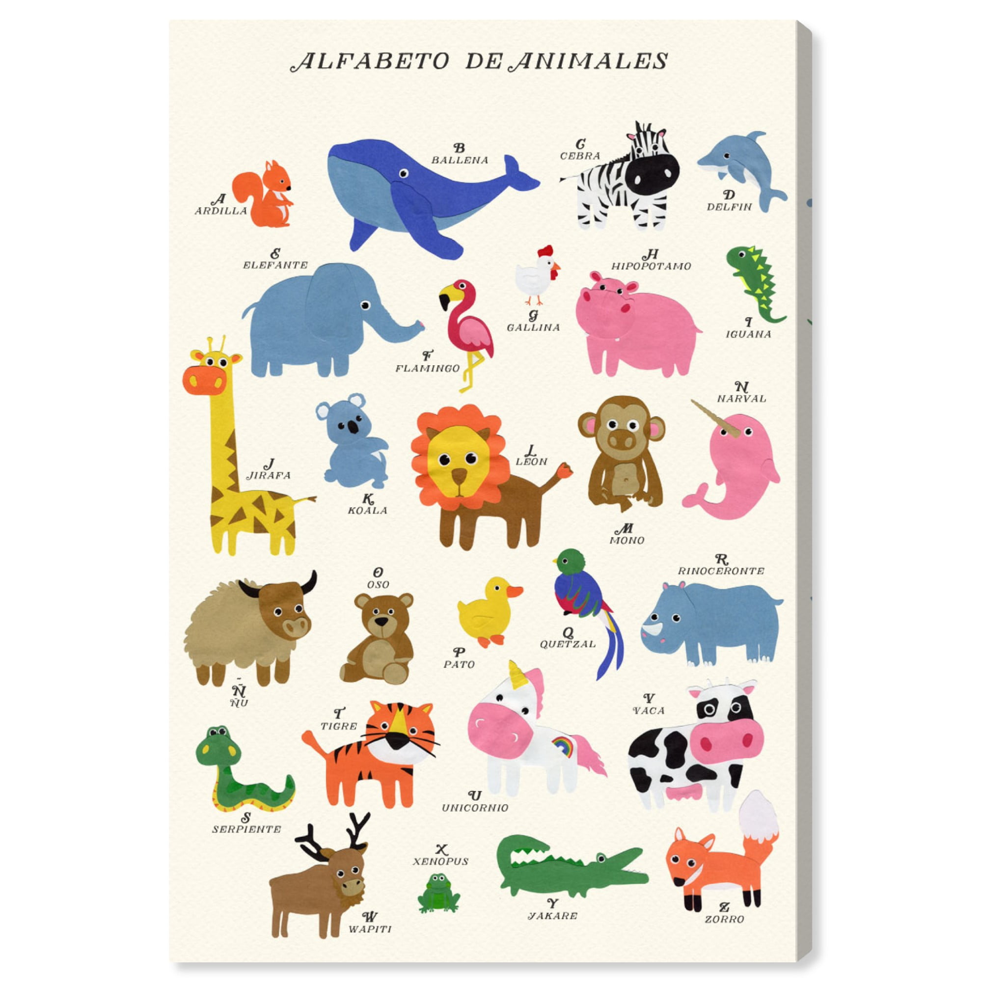 baby animal canvas wall art