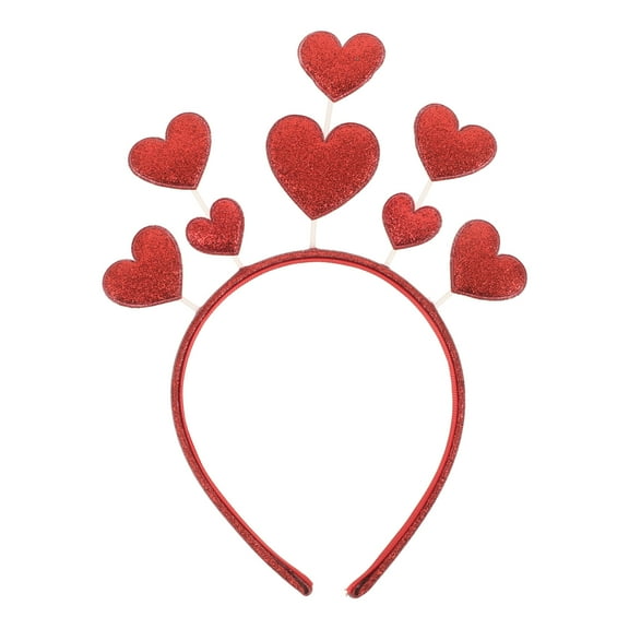 Jiyike Red Heart Headband Valentine's Day Hair Hoop for Women Party Headpiece Bridal Hair Accessory for Holiday Valentine's Headband