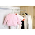 thumbnail image 2 of YBM Home Quality Acrylic Clear Hangers, Coats, Skirts & Trousers Gold, 4113, 2 of 3