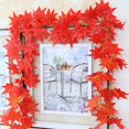 thumbnail image 5 of 12PCS Fall Maple Leaves Autumn Red Ivy Garland Artificial Maple Hanging Vines Garland for Thanksgiving ,Christmas Wedding Party, Home Garden Kitchen Office Indoor Outdoor Decors, 5 of 7