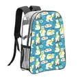 thumbnail image 3 of Kdxio Cute Polar Bear Fishing Clear Backpack, Transparent Bookbag for School for Women Men, Capacity Clear Bag for College, Travel, 3 of 7