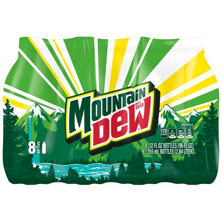 Mountain Dew Citrus Soda Pop, 12 fl oz, 8 Pack Bottles