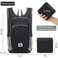 thumbnail image 3 of 15L Lightweight Hiking Backpack Foldable Small Travel Backpack Packable Camping Backpack for Women Men, 3 of 5