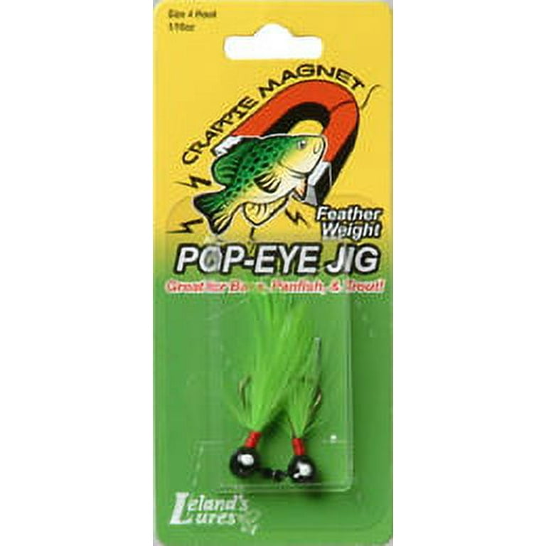 Crappie Magnet Jig Head - 1/32oz - 5 Pack, Chartreuse