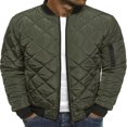 thumbnail image 1 of Blouson Bombardier pour Hommes Décontracté Automne Hiver Veste et Manteaux Style Militaire, 1 of 4