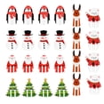 thumbnail image 1 of 24pcs elementos de Navidad diseño de dibujos animados Tarjetas de papel de Navidad Adornos de papel artesanales, 1 of 6