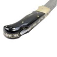 thumbnail image 3 of TheBoneEdge 6.5" Damascus Folding Knife Horn Handle Handmade with Sheath New, 3 of 3