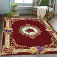 thumbnail image 3 of 1PC Floral and Ornate Area Carpet Partial Carpet, Lightweight Washable Easy-to-Tidy Carpet Mat Festival Gift, Suitable for Living Room, Bedroom, Dining Room, Study Room, Foyer, Room Accessones, 3 of 8