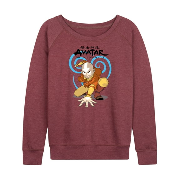 Avatar - The Last Airbender - Aang Swirl - Women's Lightweight French Terry Long Sleeve Shirt