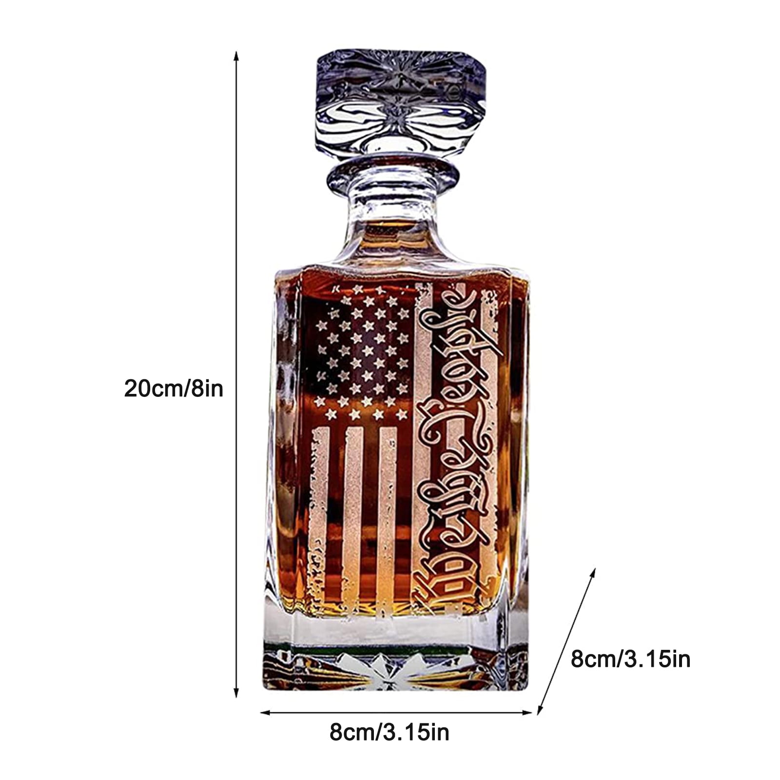 Classic Engraved 800ml Wine Whisky Glass Decanter Square Shape Embossed  Whisky Decanter with Lid - China Glass Wine Decanter and Glass Decanter  price