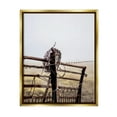thumbnail image 3 of Stupell Industries Rural Meadow Fence Barbed Wire Countryside Photography Photograph Metallic Gold Floating Framed Canvas Print Wall Art, Design by Leah Straatsma, 3 of 5