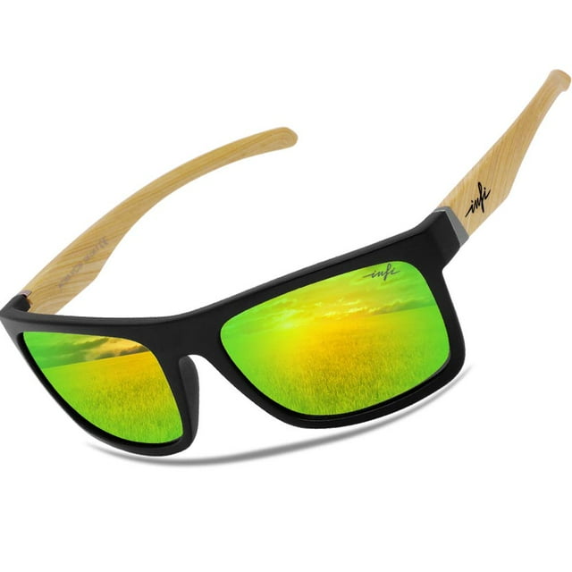 Gafas Polarizadas para Pesca INFI para Hombre UV400 (Negro/Verde)