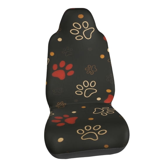 Cute Animal Dog Paw Print Insulated Lunch Bag Car Seat Covers Stretch Car Seat Protectors Universal Fit
