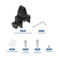 thumbnail image 3 of Uxcell 1.8x1.3x2.1" Desk Divider Support Clamp, 2 Pcs Aluminum Desk Shield Clamp Desk Divider Partition Clamp Sneeze Guard Clamp Bracket for Office Home Desk Panel, Black, 3 of 7