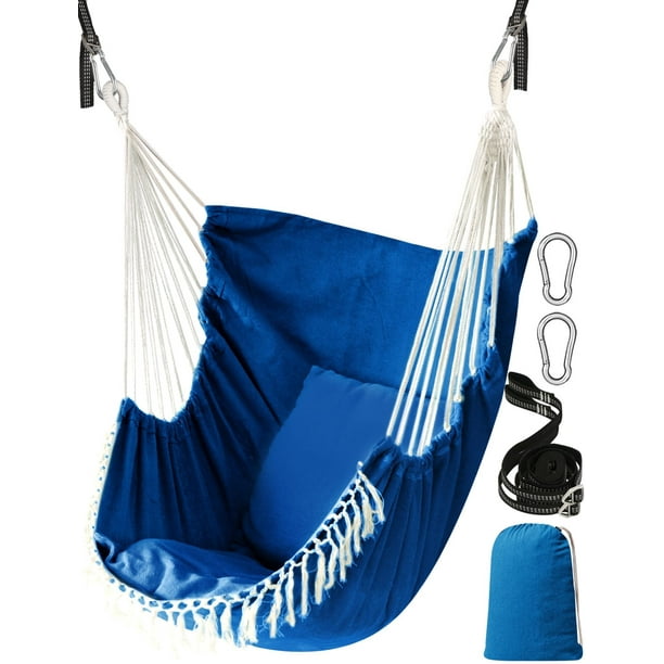 Silla Hamaca Chihee Colgante con 2 Cojines Azul Real