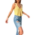 thumbnail image 3 of Nituyy Women Vest Tops Sleeveless V Neck Knitting Casual Party Street Summer Short Shirt, 3 of 9