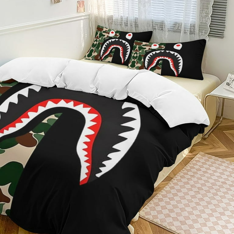 A Bathing Ape Camo Shark Pillow
