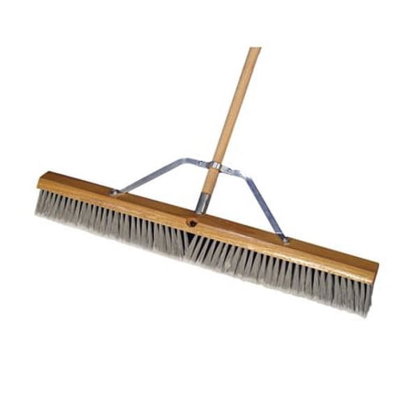 FLOOR BROOM - 3" SILVER TIP FLAGGED - 36" WITH 5' WOOD HANDLE