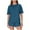 Blue., variant on Akafmk Women's Short Sleeve Pajama Sets,Cotton Pajamas for Women Set,Short Sleeve Sleep Tee and Sleepwear Shorts 2 Piece Loungewear Set Soft Comfy Nightwear