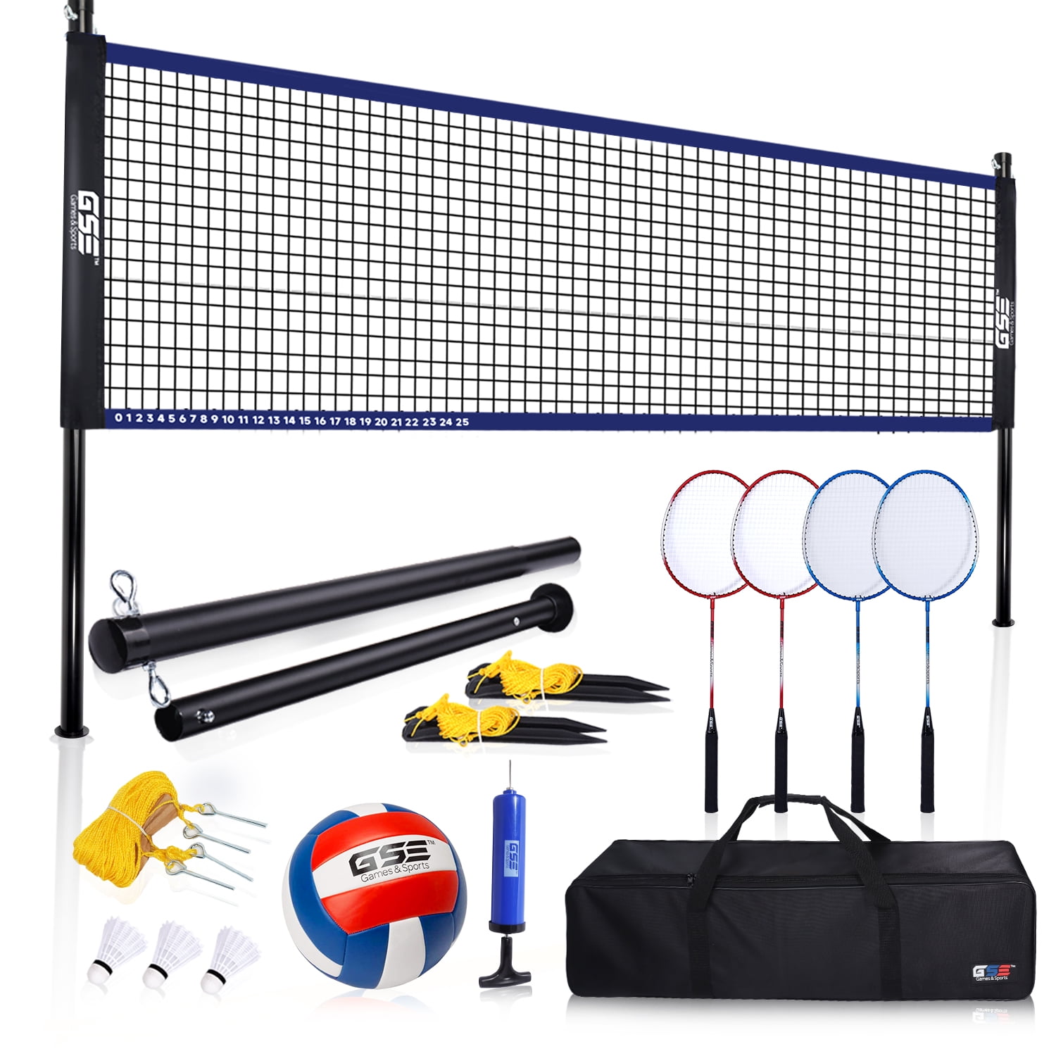 GSE Games & Sports Expert Recreational Portable Badminton Volleyball