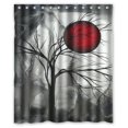 thumbnail image 1 of ABPHQTO Cortina de ducha Blood of the moon Cortina de ducha impermeable 150x180 cm, 1 of 2