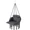 Dark Gray + Cotton + Polyester + Steel+2, variant on YANGXUN Dark Gray Macrame Hanging Chair Weather Resistant Polyester Cotton Cushioned Swing with Strong Steel Suspension System