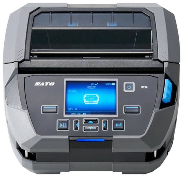 SATO PW4NX Mobile 4-Inch Thermal Label Printer – NFC, Bluetooth & Wi-Fi, 203 dpi, Includes Protective Case – WWPW41001