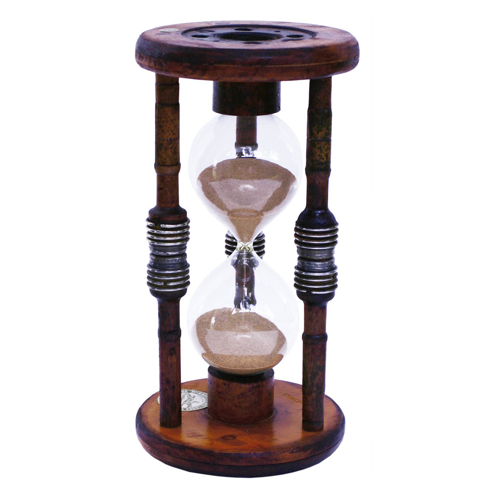 30 Minute Bobbin Hourglass with Black or White Sand