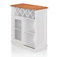 thumbnail image 1 of Furniture of America Regis Country Metal Wine Rack Server in White, 1 of 4